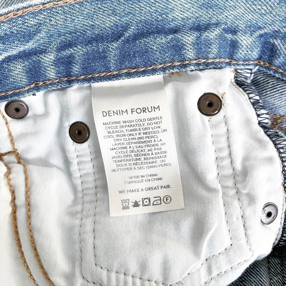 Denim Forum | Joni High Rise Loose Jeans Size 23 Distressed Light Wash Aritzia - Picture 10 of 12